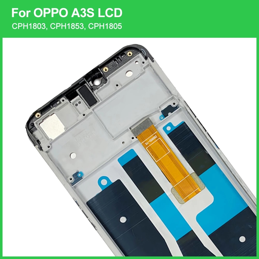 LCD With Frame For OPPO A3S CPH1853 A5 AX5 16GB Display Touch Screen Digitizer Assembly Replacement Parts. 