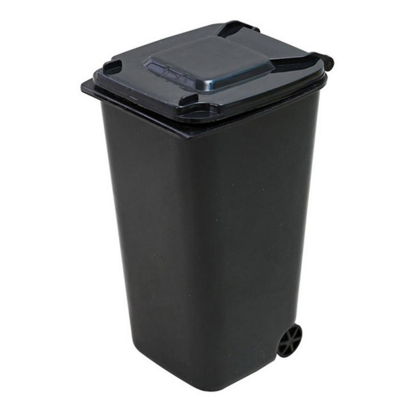 Mini Desktop Trash Can Plastic Waste Bins With Lid Household Clean Trash Desk. 