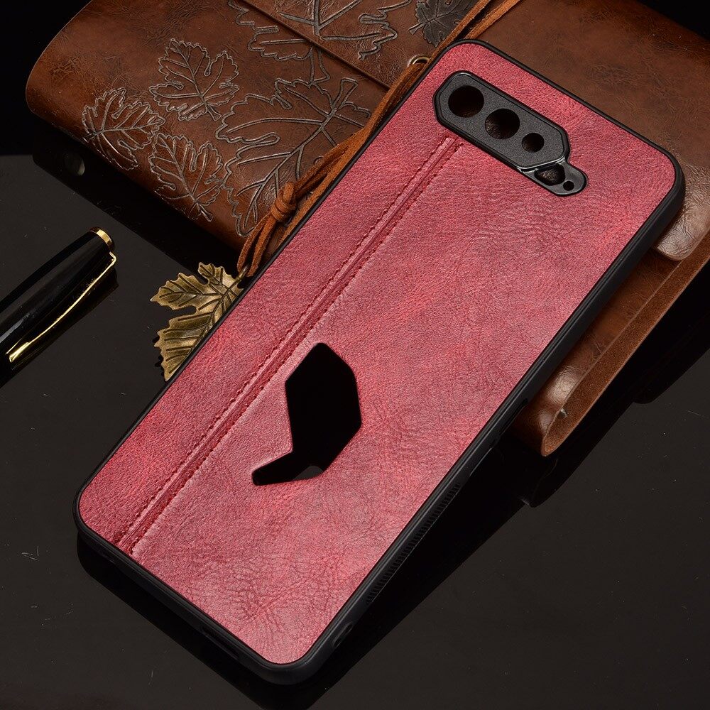 lthmy for Asus ROG Phone 5 Shockproof Sewing Pattern Skin PC PU TPU Case. 