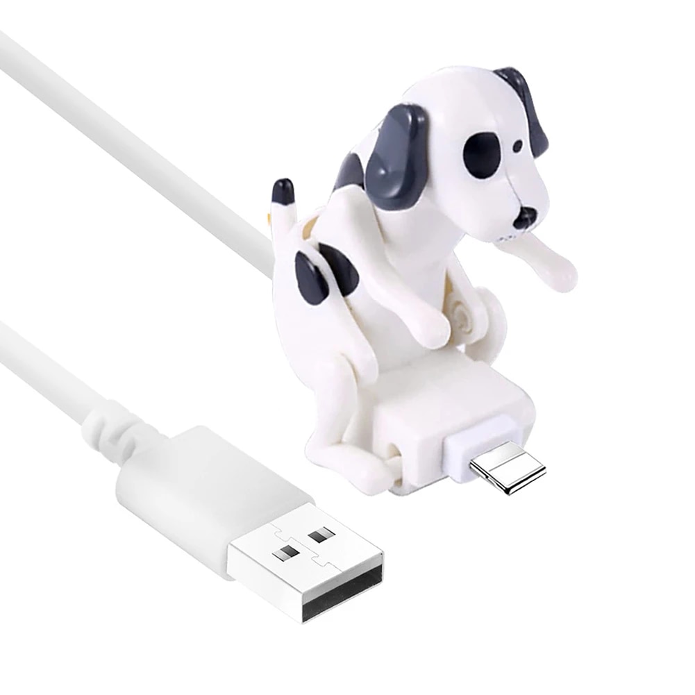 Funny Humping Dog Fast Charger Cable Micro USB Charging Data Cable For iPhone IOS/Android Mobile Phone Charging Line Prank Gifts. 