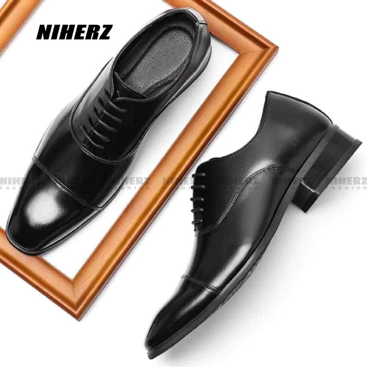 Formal Oxford Shoes For Men Premium Driving Moccasins Mens Comfortable Leather Shoes for Outdoor Fashion Man Leather Formal Occational Party Wedding Casual Shoes NIHERZ (Socks Free)