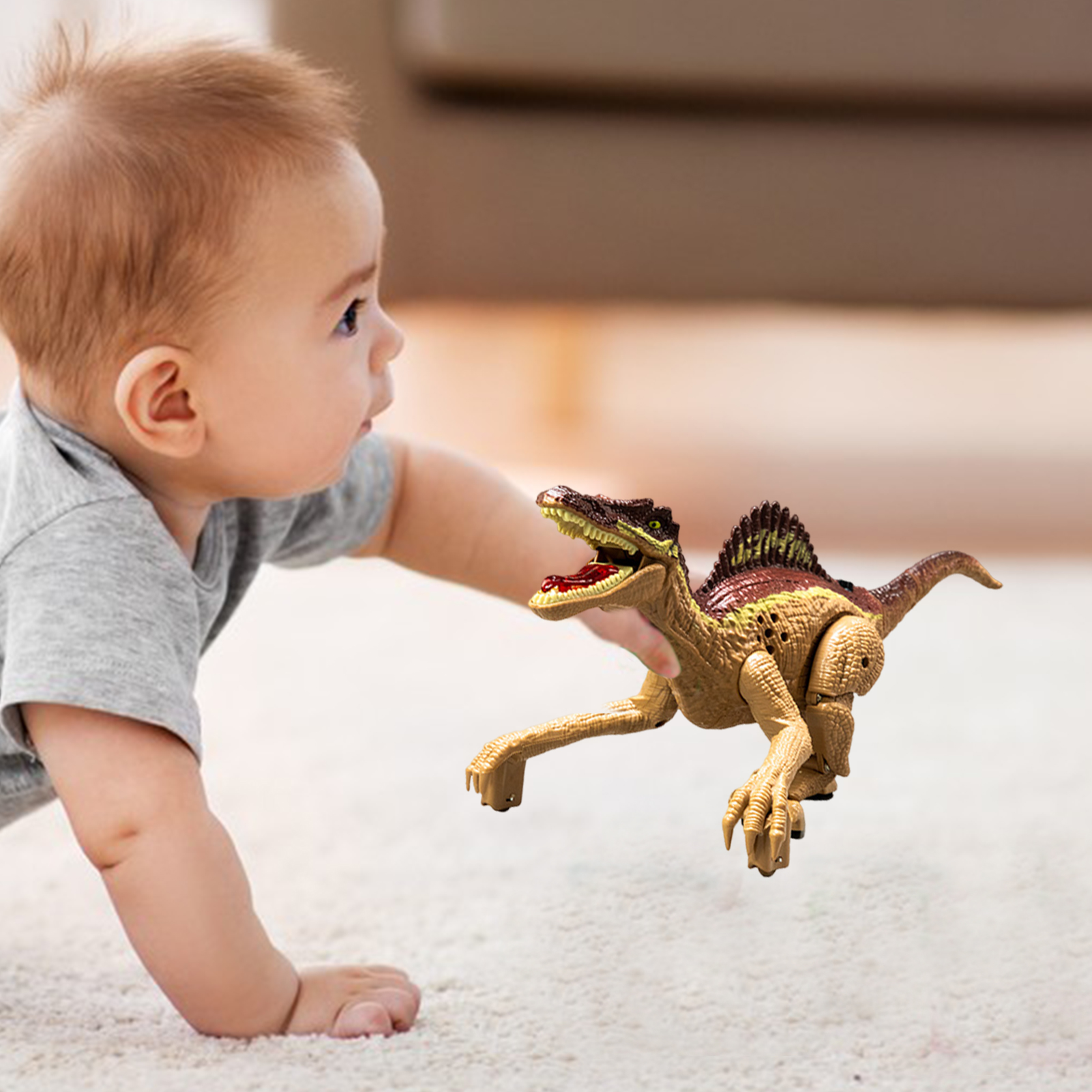 Intertive Dinosaur Toy with Infrared Technology Intertive Rc Dinosaur Toy istic Spinosaurus Model with ng tion Fun Educational Remote Control Dinosaur for Kids Perfect Birthday for Boys. 