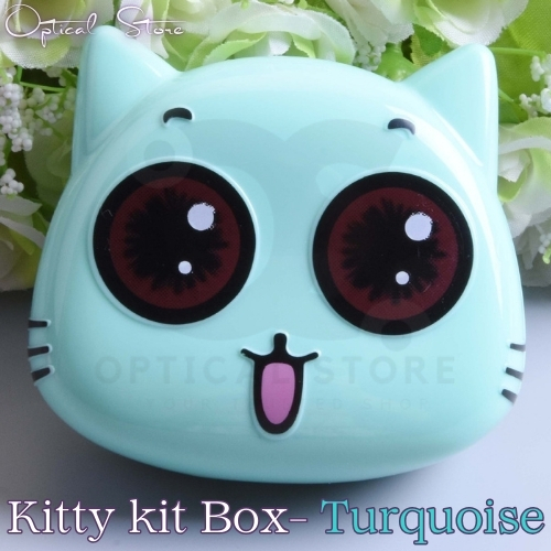 New Kitty Cat High Quality Shield Contact Lens Case With Mirror. 1pcs Kitty Cat Contact Lenses Container for All type of contact lens for travel and outdorr. Kitty Cat Travel Kit Box. #kitty.cat. 