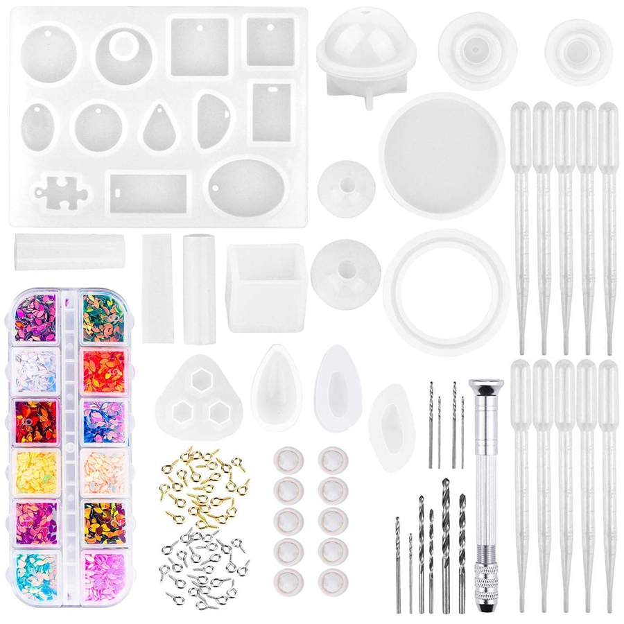 Resin Molds, 149 Pieces Silicone Resin Casting Molds and Tools Kit