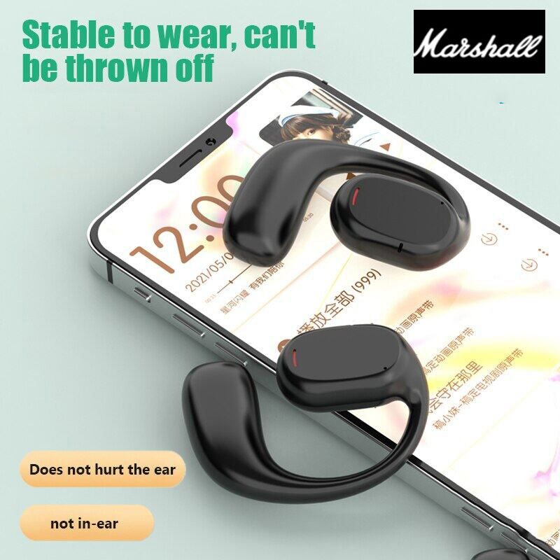 Original Product+FREE Shipping+COD marshall JS270 original Open Wearable Stereo wireless Bluetooth earphones with mic Digital display. 
