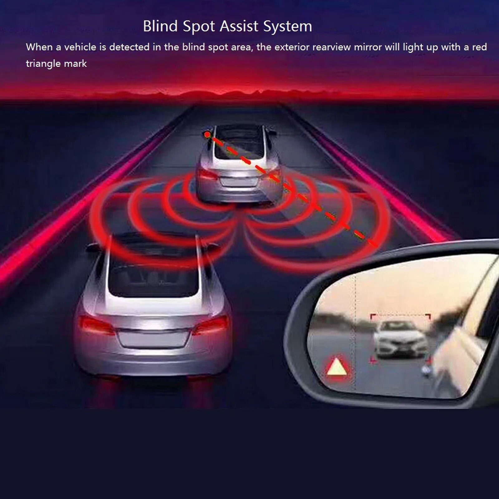BSD Blind Spot Detection System 77Ghz Millimeter Wave Radar Horizontal 164ft Vertical 14.43ft Change Lane Aided Parking. 