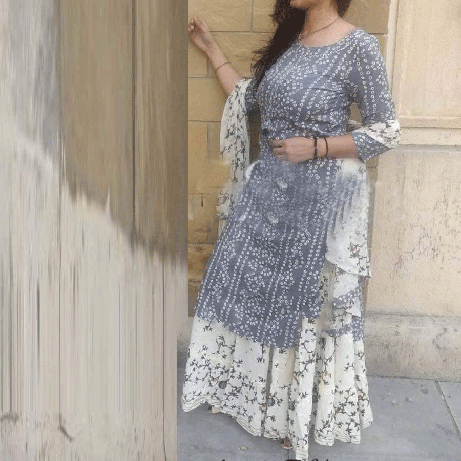 ash white color dress