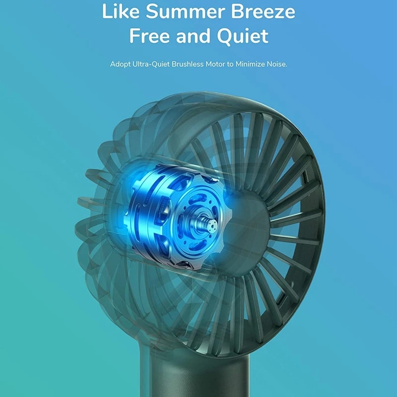 Mini Fan Battery Operated Handheld Fan With 2000 Mah Battery Or USB Powered Personal Mini Fan,3 Speeds. 