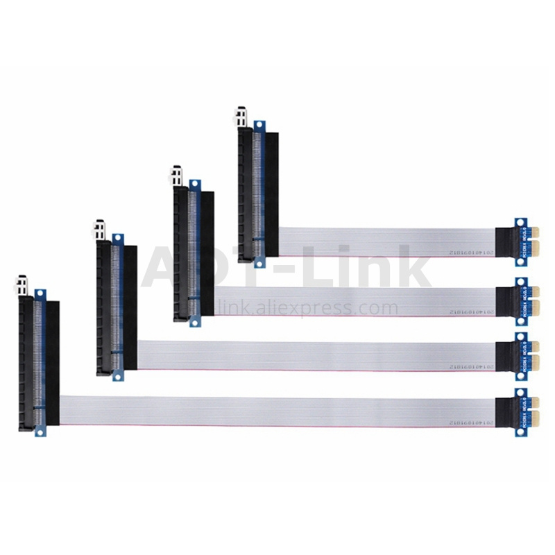 1pcs 1X to 16X PCIe Flexible Flat Extension FFC PCI Express 1 to 16 X Adapter Riser Card Adapter PCI-E Extender Cable PCI-E new. 