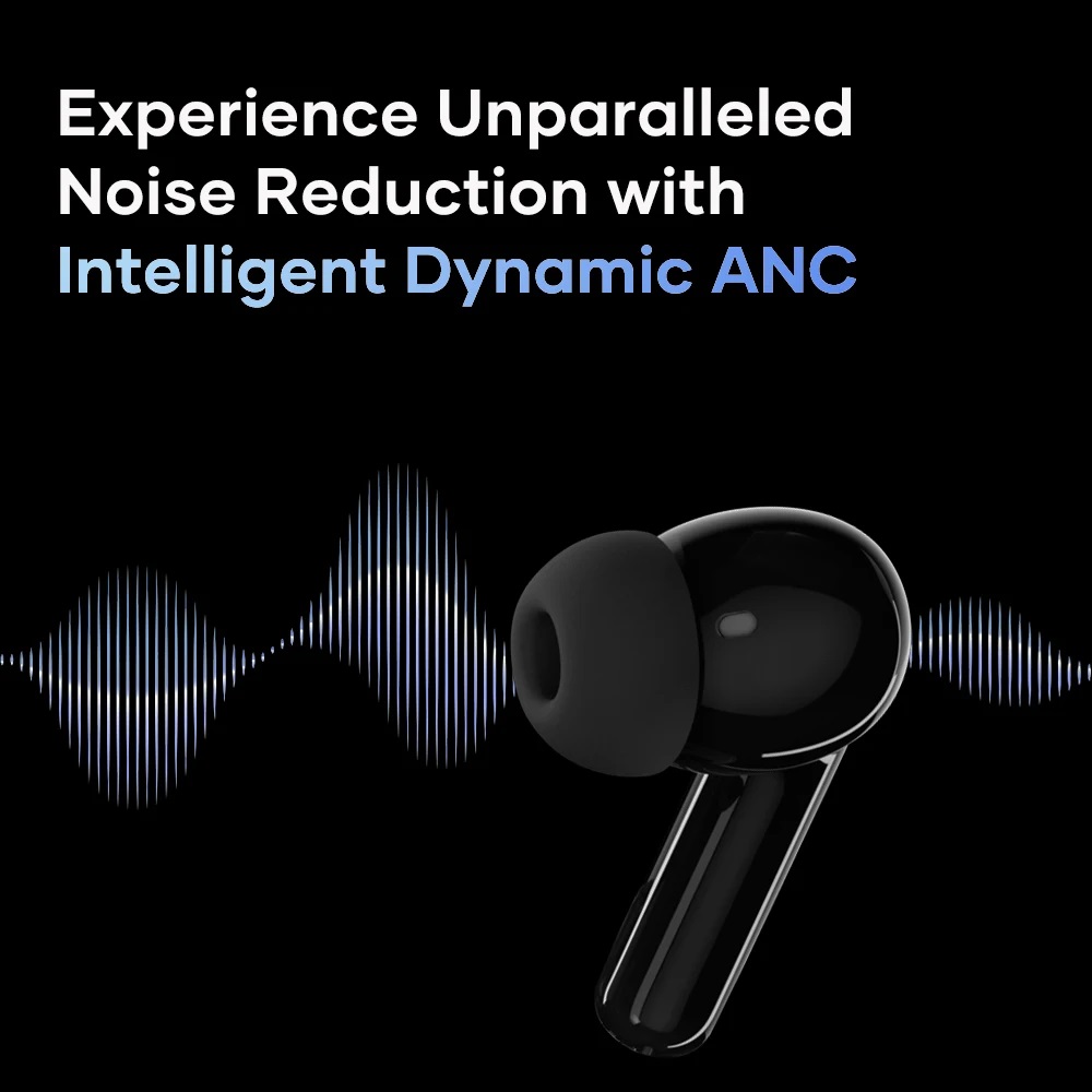 Wavefun Star 2 ANC Wireless Earbuds Digital Display BT 5.3 Active Noise Cancellation 45ms Low Latency 13mm Dynamic Speaker Light Weight Super Bass Bluetooth Earphone. 
