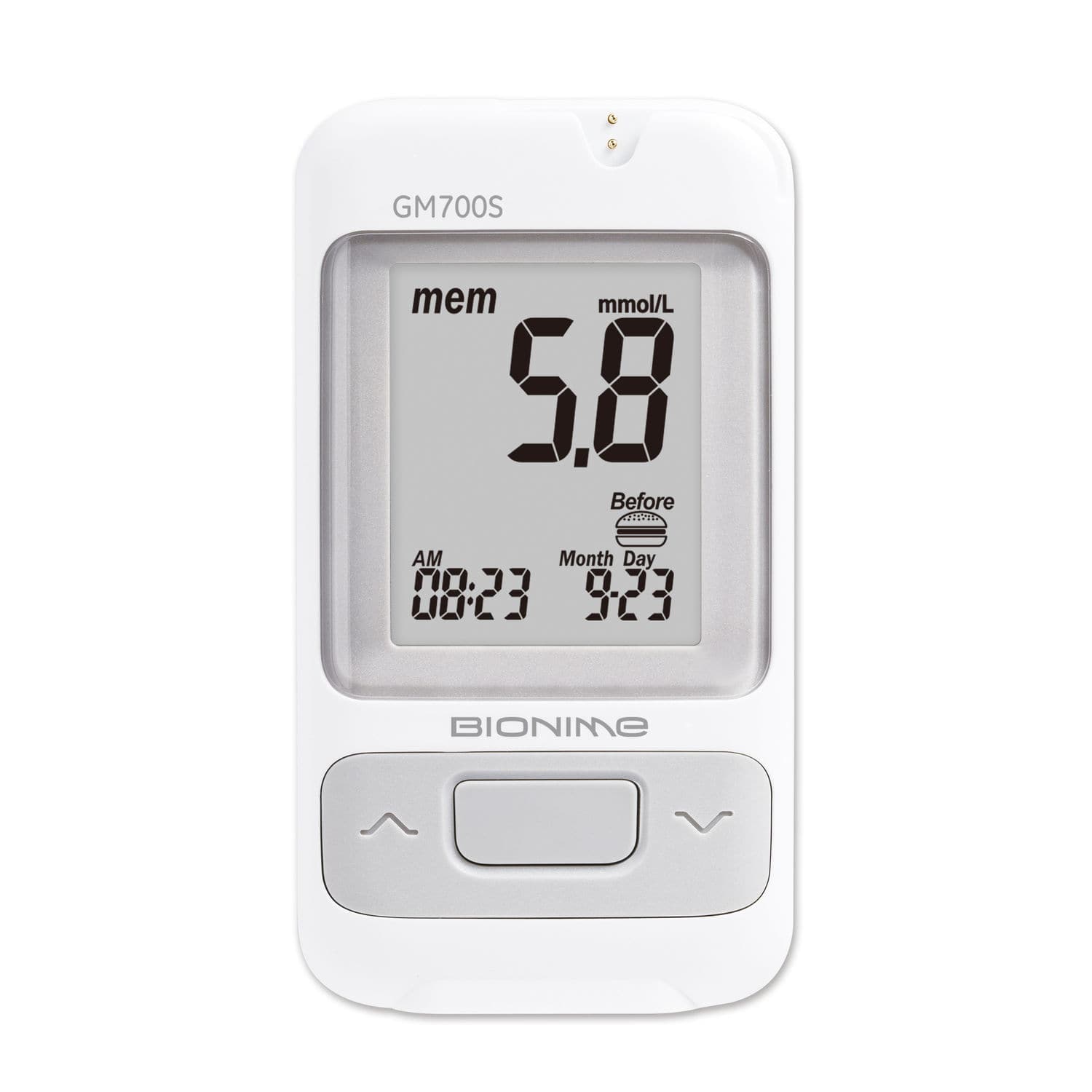 Bionime GM700S Rightest Blood glucose Monitoring System (Switzerland Design) With 10 Test Strip. 
