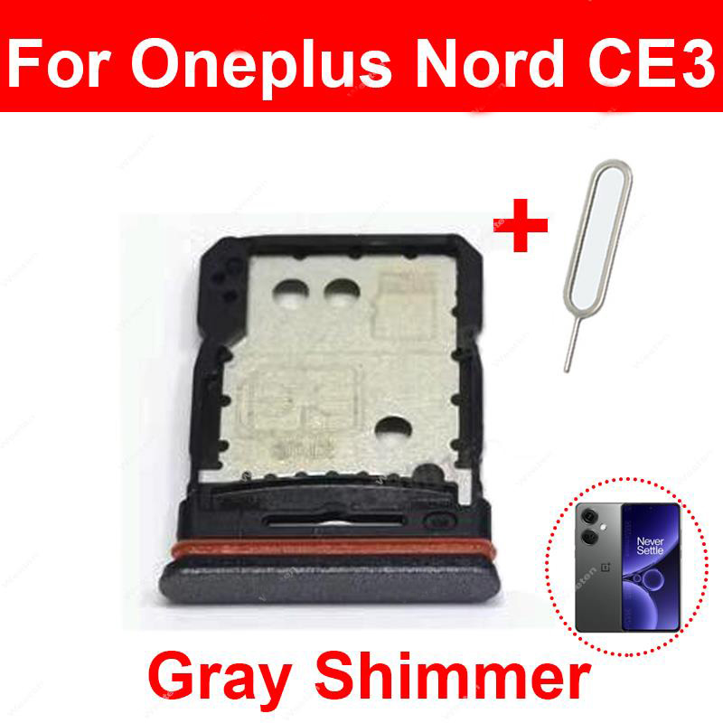 Sim Tray SD Card Tray Holder Card Compatible with Oneplus 1+ Nord 3 Nord CE2 Lite CE3 Lite Nord N20 N30 With Sim Ejector Pin Replacement Part. 