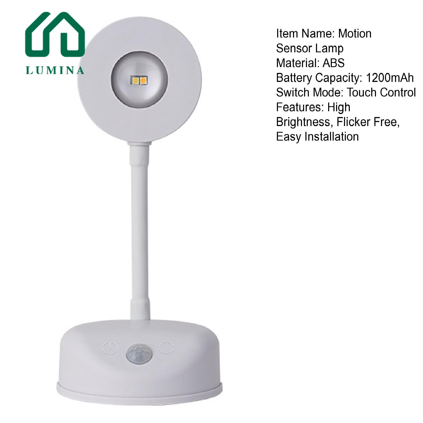 Lumina Led Light Rechargeable Motion Sensor Lamp for Home Flicker Free Dimming Night Light. 