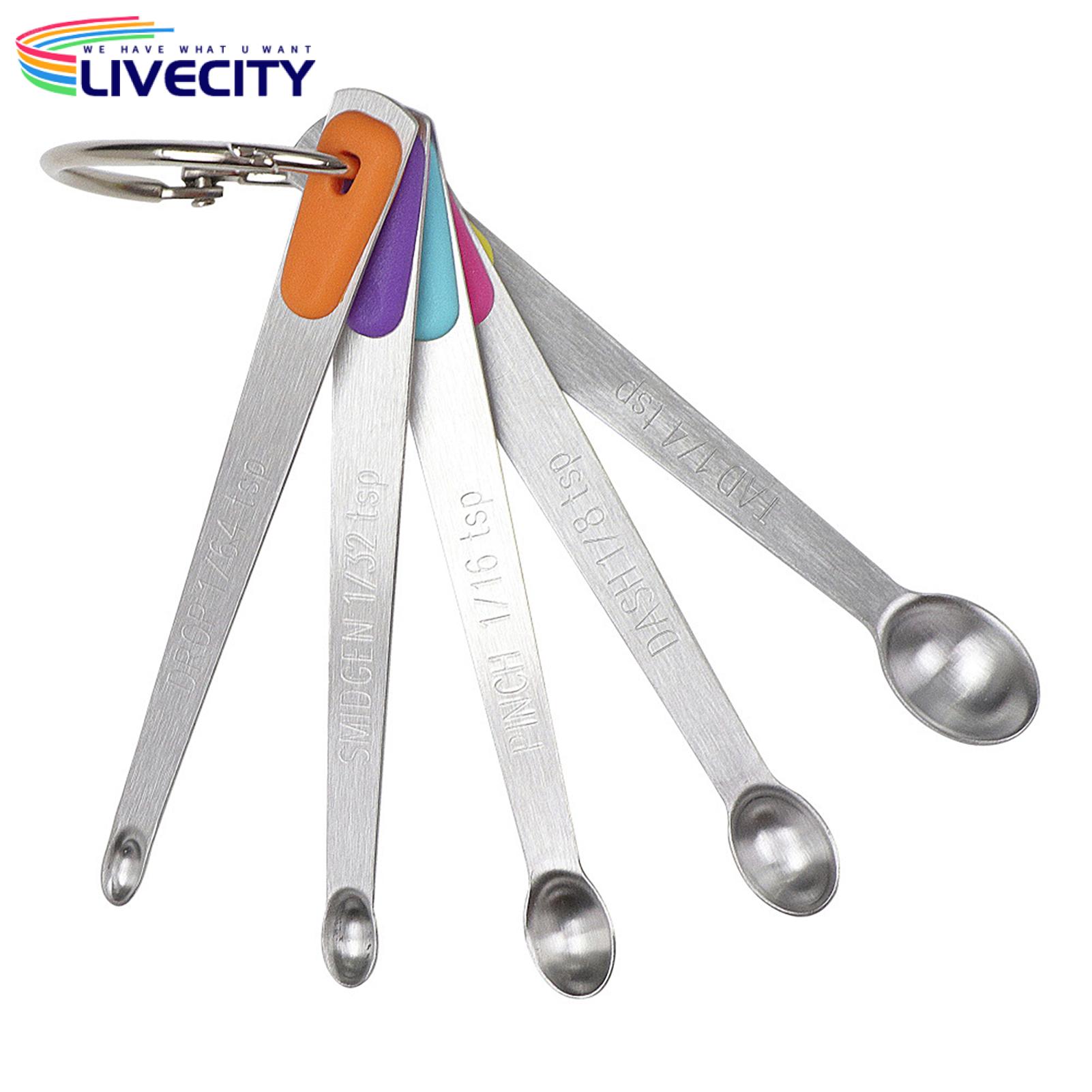 Stainless Steel Measuring Spoons Space-saving Measuring Spoons. 