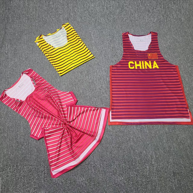 UGANDA Stripes Man Fast Running Net Breathable Vest  Speed Professional Athlete Track Field Singlet Customizable Logo. 
