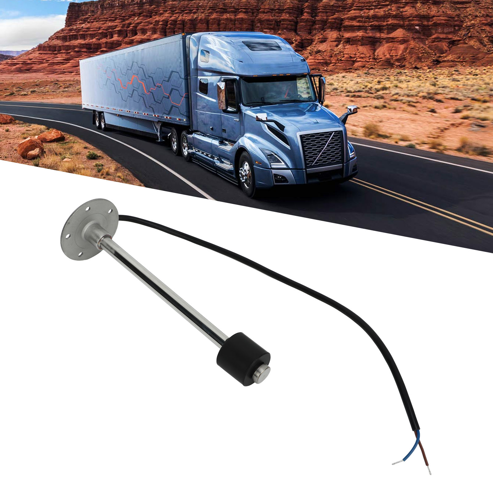 Fuel Level Sensor, 0-190 Ohms Fuel Tank Sending Unit Resistance Type with Screws and Gasket for Ships Trucks Buses. 