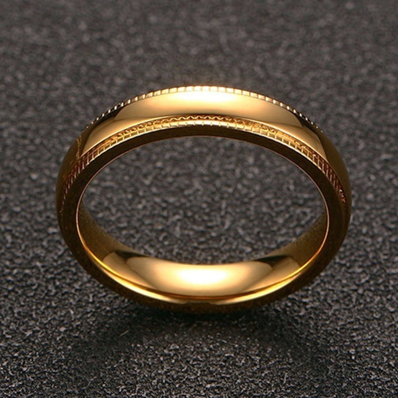 Vnox Mens Little Finger Ring Gold Color Stainless Steel anillo masculino Male Jewelry. 