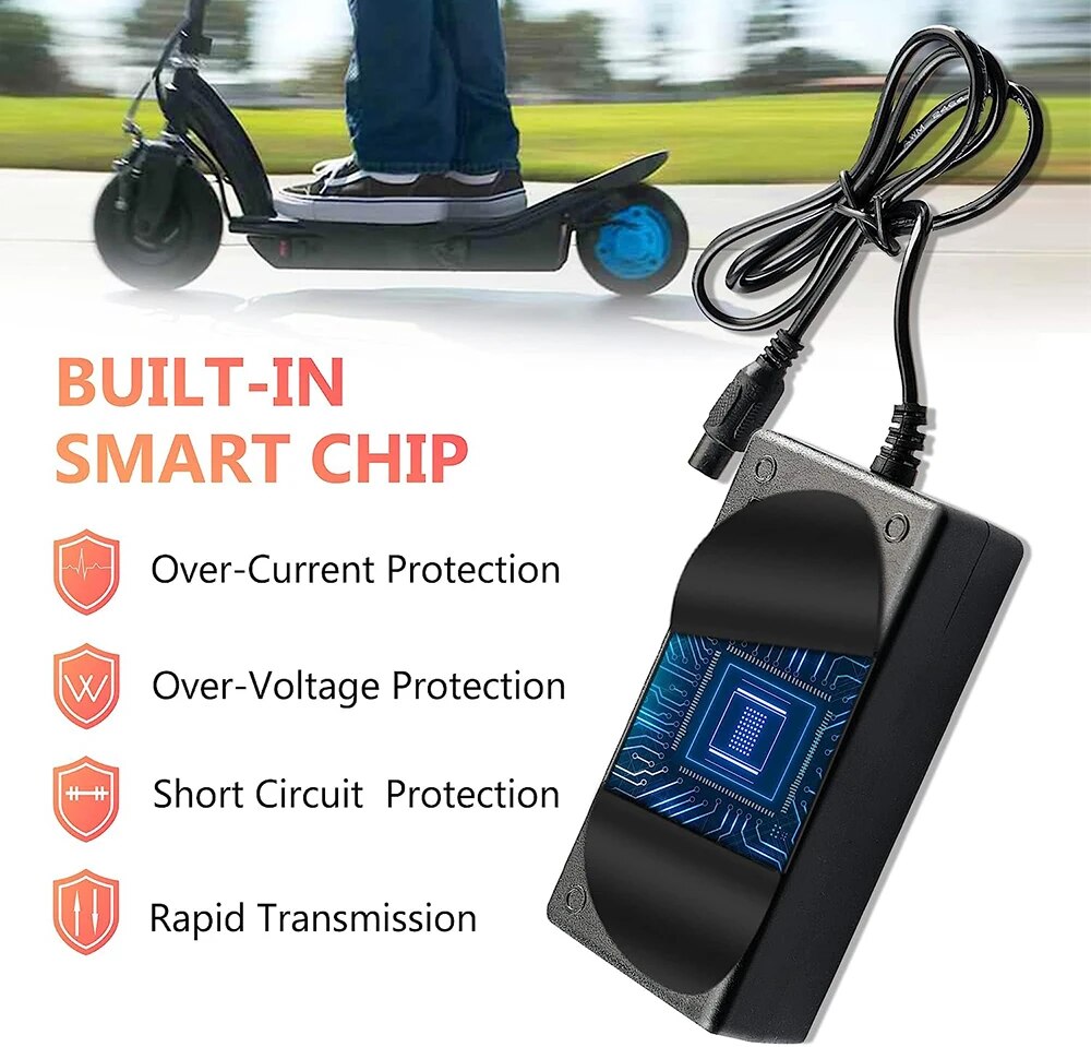 42V 2A 5A Power Adapter Supply Charger For 36V Electric Balance Scooter Hover 1 Hoverboard 2 Wheels Razor Replacement 3 prong. 