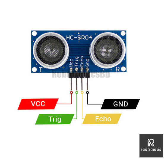 HC-SR04 Ultrasonic Sensor  Module for Distance Measuring with Arduino or other Microcontrollers. 