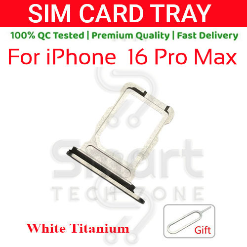 Apple iPhone 16/16 Pro/16 Pro Max Dual Sim Tray Slot with Sim Ejector Pin Replacement Part. 