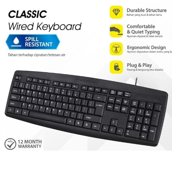 Micropack K203 Basic USB Keyboard. 