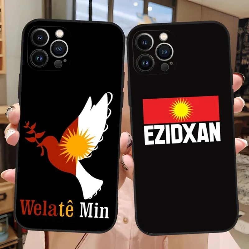 Yazidi Ezidi Flag Phone Case For Iphone 13ProMax 11 14 12 Pro Max Mini Xr X Xs 7 8 6 6s Plus Funda Shell Cover Loser Lione