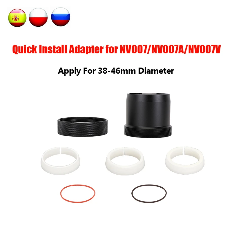 PARD NV007S 46mm Quick Install Adapter Bayonet Night Vision Scope Camera Kit Fast Sleeve Bracket Adapter For NV007V