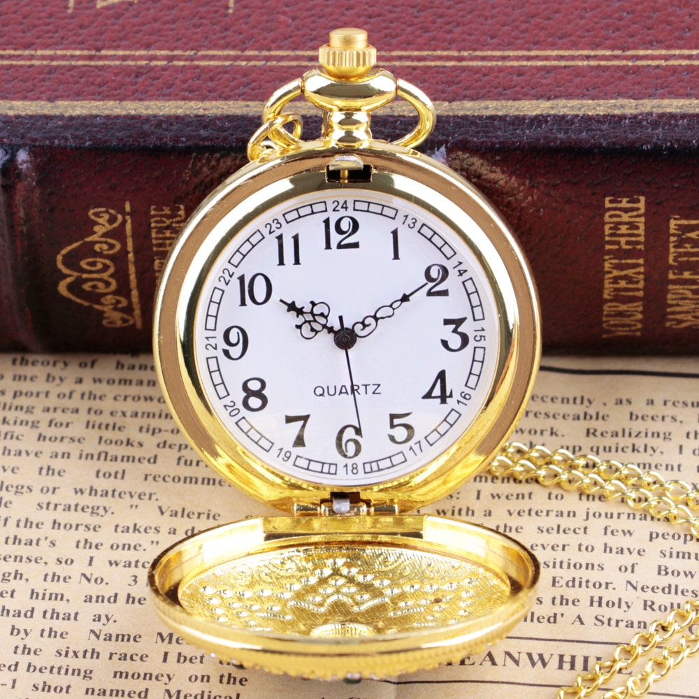 Gold Luxury Premium Digital Display Quartz Pocket Watch Ladies Vintage Elegant Pendant Necklace Best Gift reloj de bolsillo. 