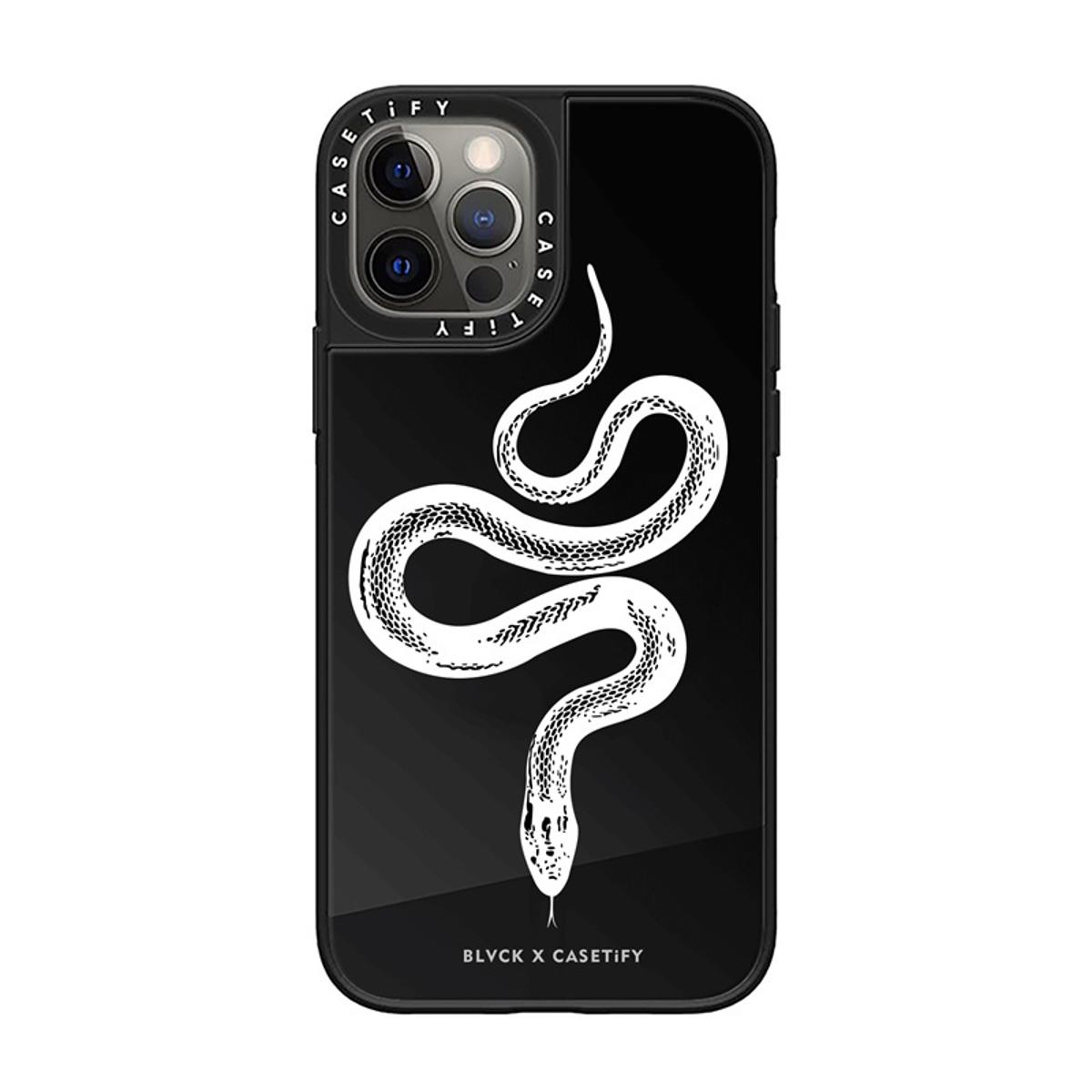 CASETiFY BLVCK Skull snake Melancholy Mirror Case iPhone 13 Pro MAX 12 11 Pro MAX XR X XS MAX 6/7/8 Plus SE2020 13 12 Mini TPU Shockproof Phone Cover Back Cute Fashion INS Style Casing