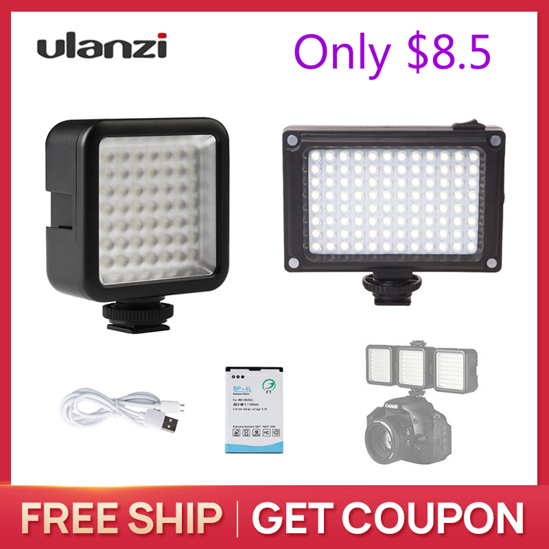 【YIYANGMAOYI111】Ulanzi 49 LED Video Flash Light / 96 LED for Camera Nikon iPhone X MINI Light for Smooth Q2 OSMO POCKET Gimbal. 