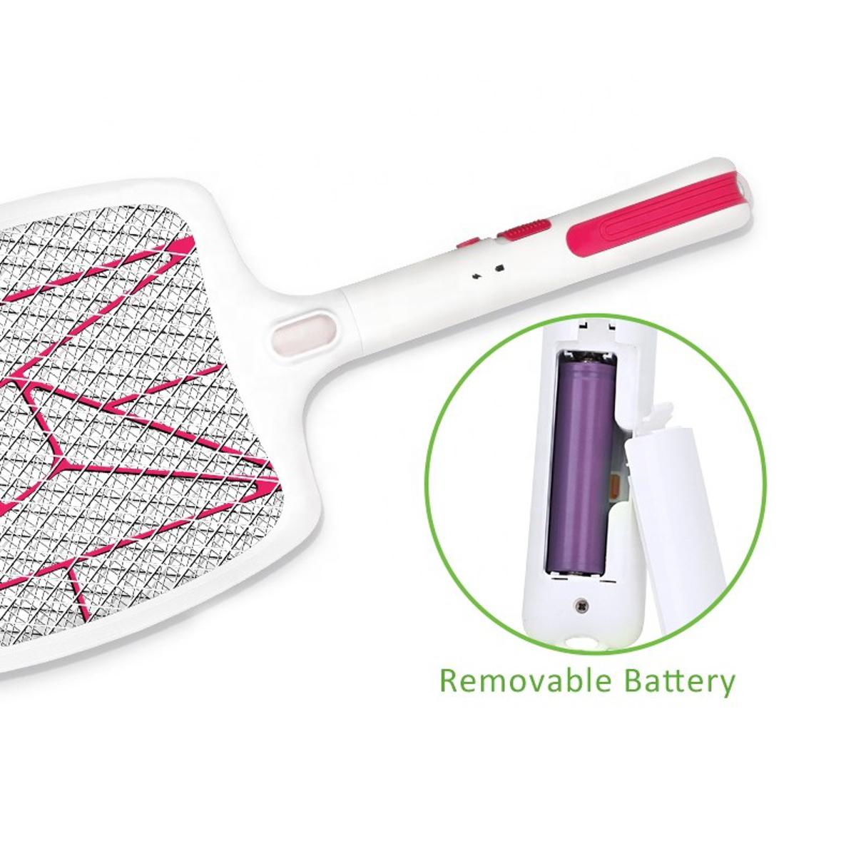 Mosquito Killer Electric Bat with Torch +  Heavy Batter 3.7V Easy  Change battery  SM-3821 With type C port. 