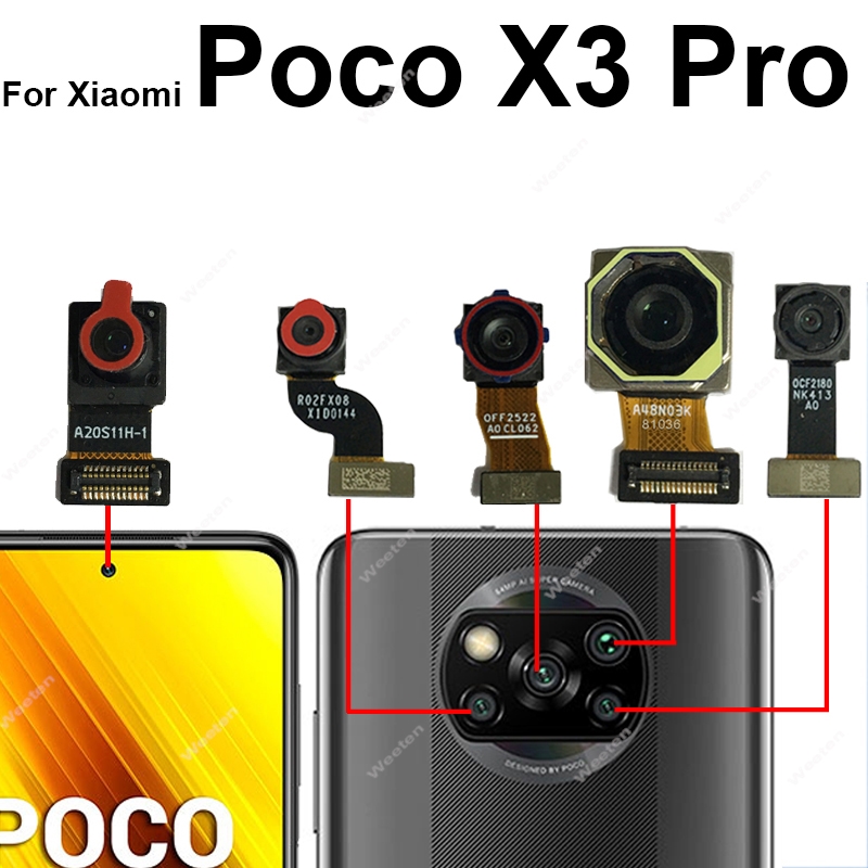 Front Rear Camera For Xiaomi Poco X3 Pro X3 NFC Main Back Front Samll Facing Camera Flex Cable Parts. 