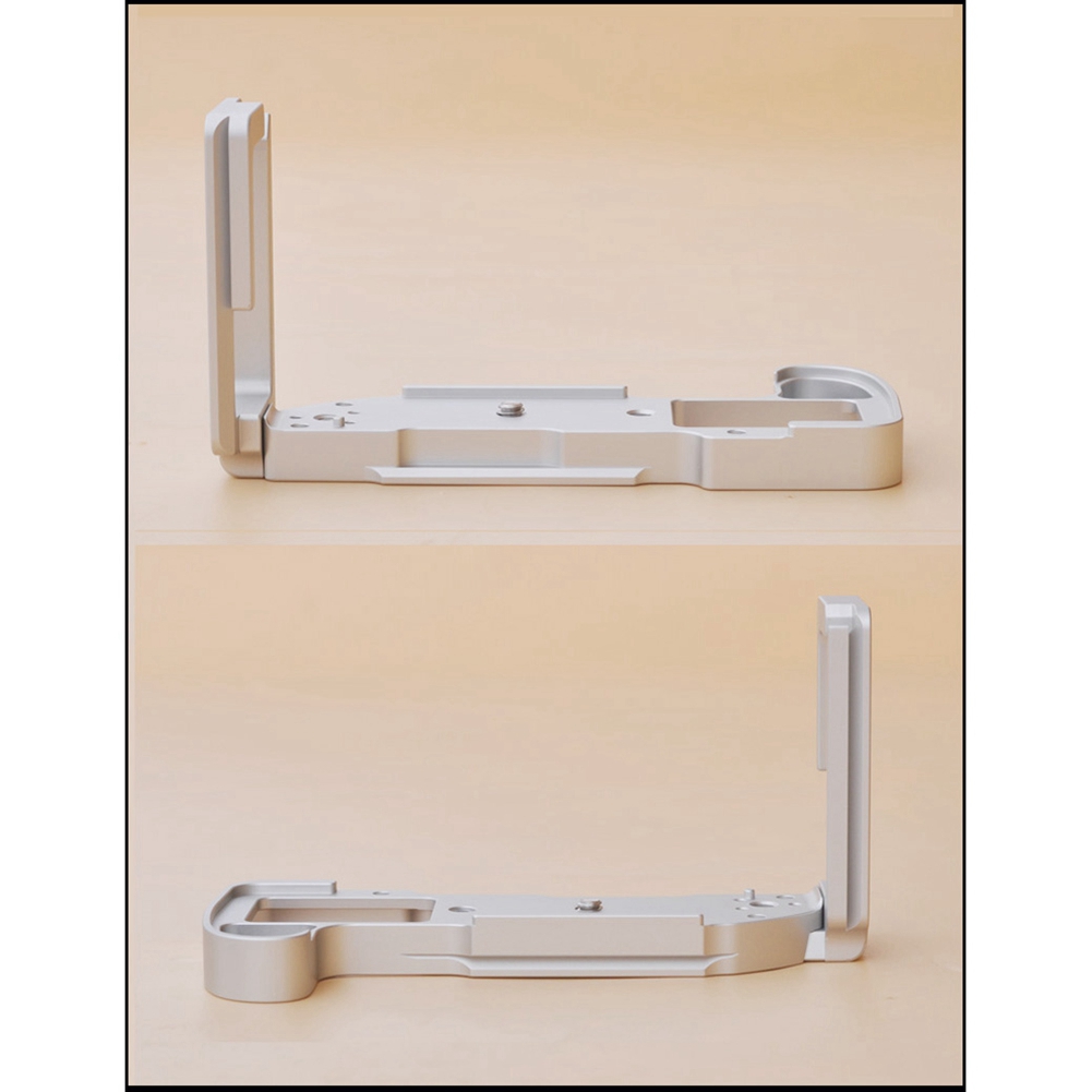 Quick Release Plate L Bracket Camera Grip Bracket Camera Grip for Fuji Fujifilm X-H1 Camera Hand Grip Base Holder Pull-Out Version Silver. 