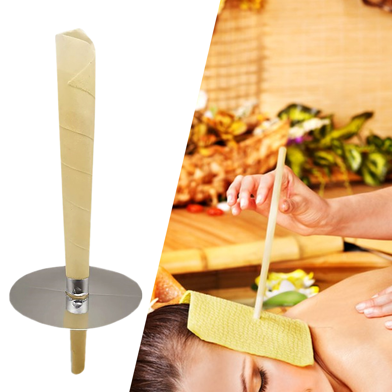 Trumpet Ear Candle Smooth Aromatherapy Ear Candle with Plug. 