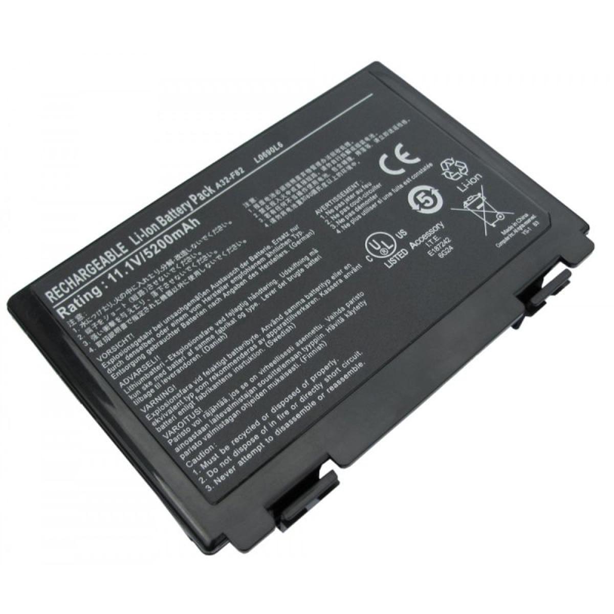 Battery for Asus K40 / K50 / F52 / F82 / F50 Li-Ion & Others Series supported