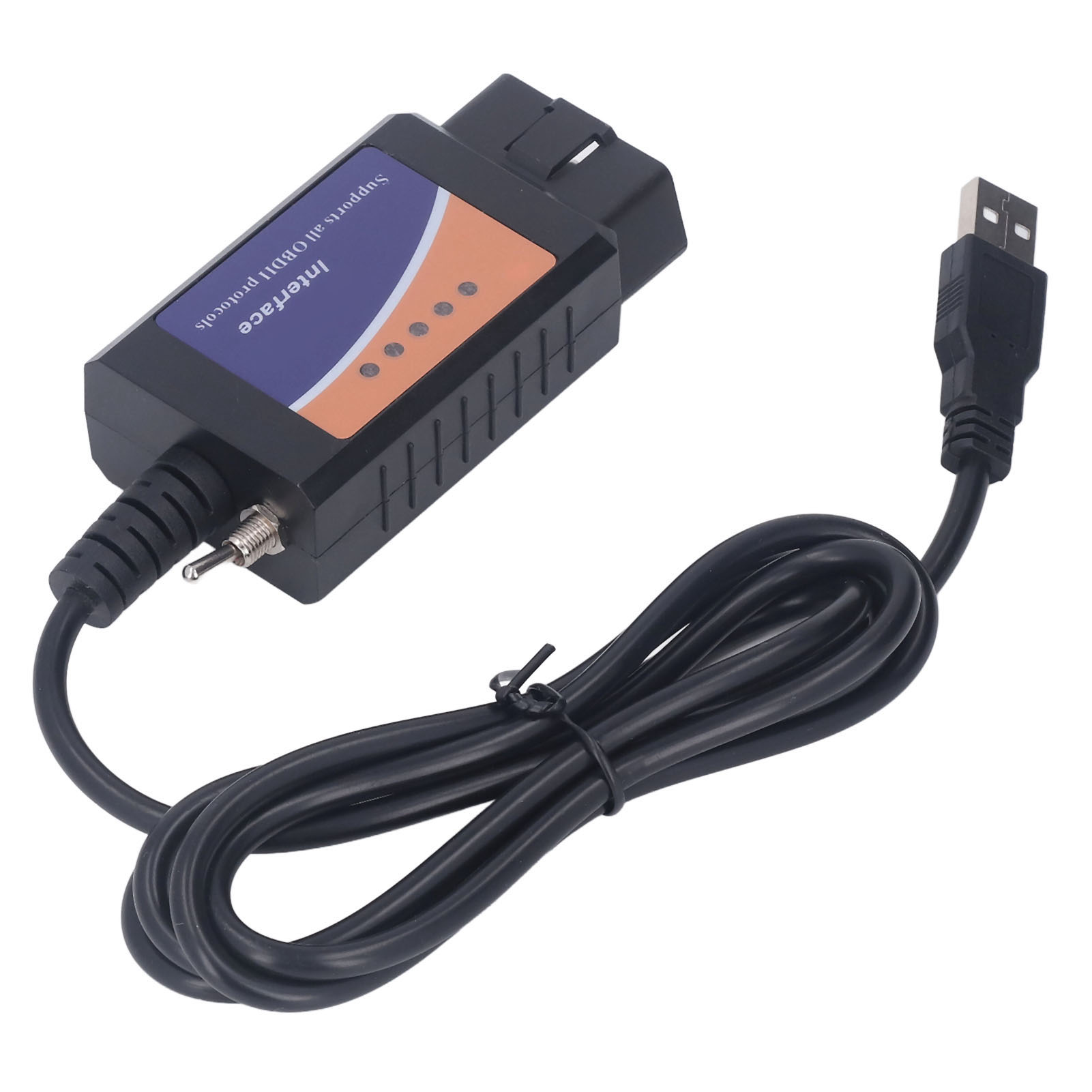 OBD2 Scanner, Portable for FORScan USB Cable Connection Fast Diagnosis Support OBD2 Protocol Car Diagnostic Tool for Vehicle. 