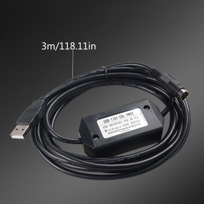 USB PLC Programming Cable For Allen Bradley Micrologix USB 1761-CBL-PM02 Drop Shipping. 