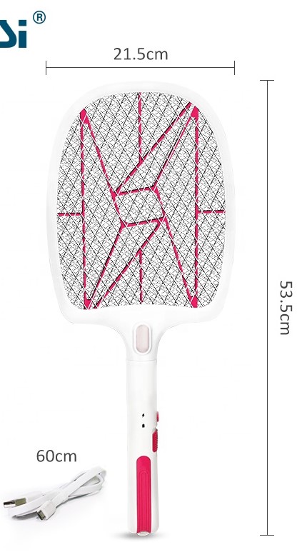 Mosquito Killer Electric Bat with Torch +  Heavy Batter 3.7V Easy  Change battery  SM-3821 With type C port. 