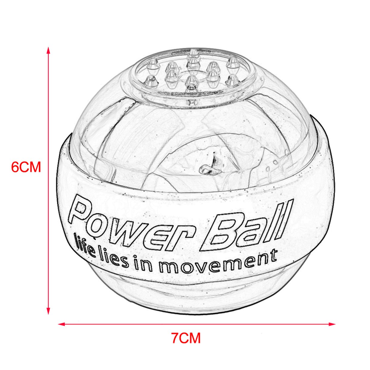 EF Magical   Gyroscope Power Ball Gyro Power Ball Wrist Arm Exercise Ball. 