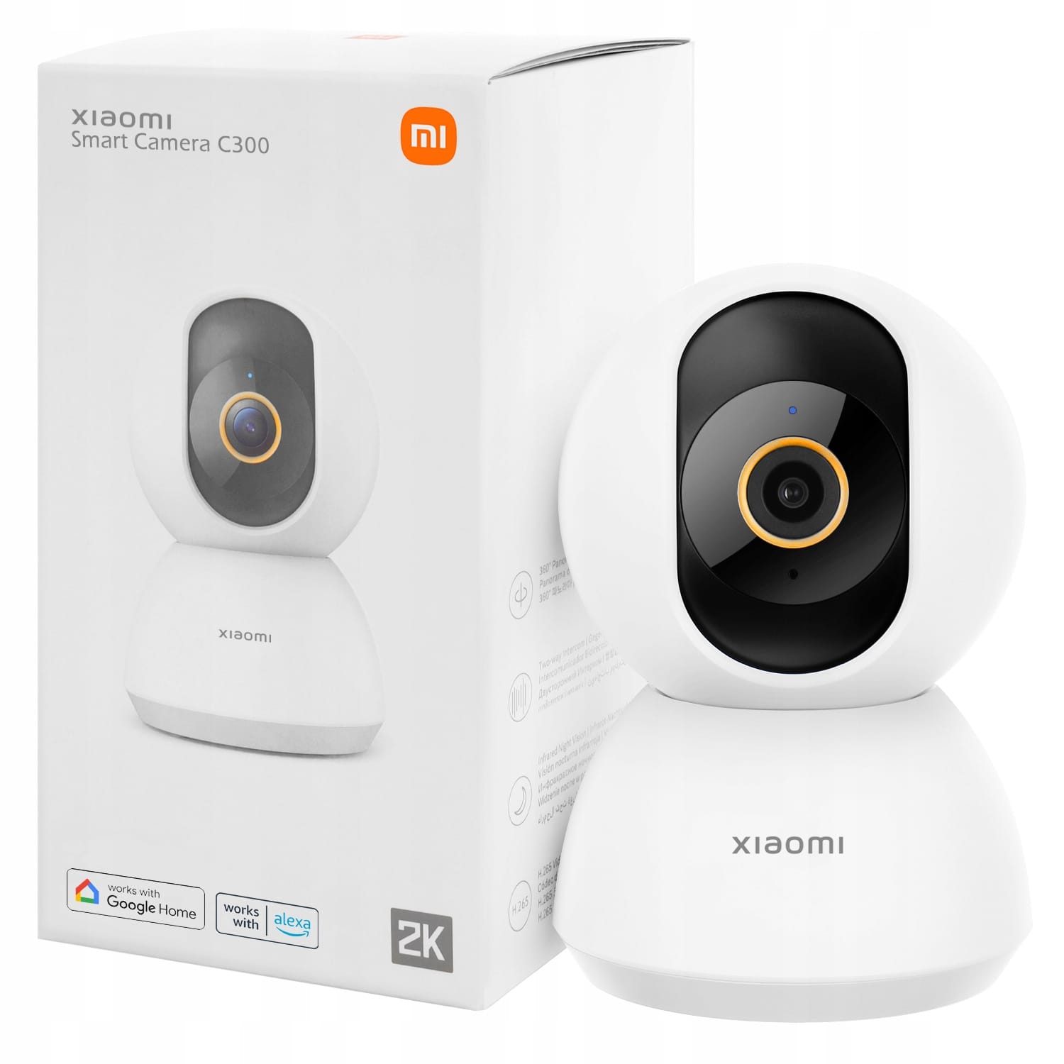 Xiaomi C400 360 Degree 2.5K (4.0MP) White Smart Home Security Wi-Fi Dome IP Camera #MJSXJ11CM (without Adapter). 