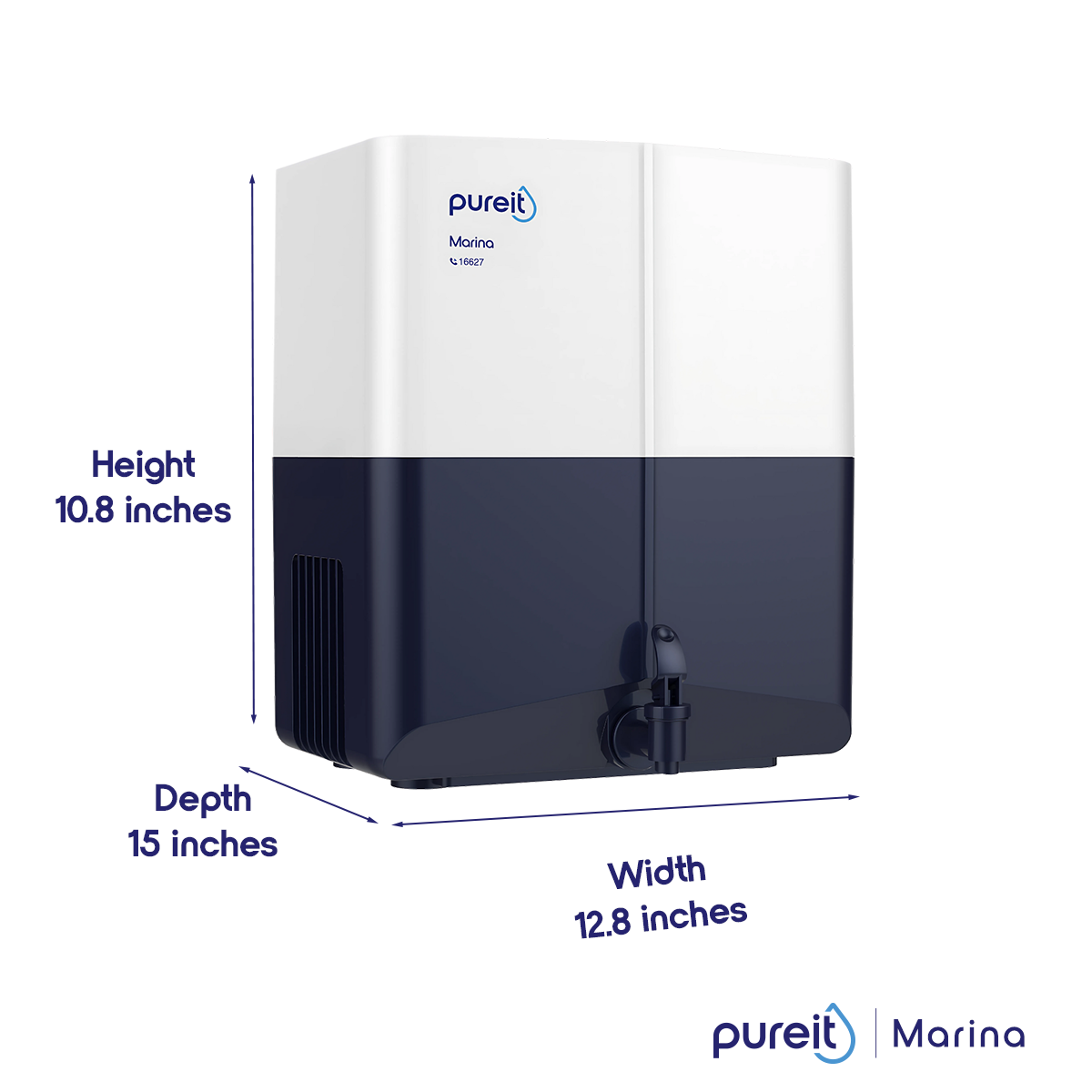 Pureit Marina RO+UV+MF | 6 Litre | 7 Stages Purification. 