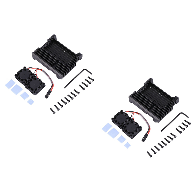 for Raspberry Pi 4 Case-4 x radiator
4 x set of mounting screws-black. 