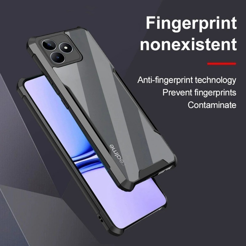 Acrylic Clear Casing For Realme C63 RealmeC63 C53 C51 Real Me C 63 Transparent TPU Soft Shockproof Bumper Edge Airbag Anti Drop Camera Protective Phone Case Back Cover. 