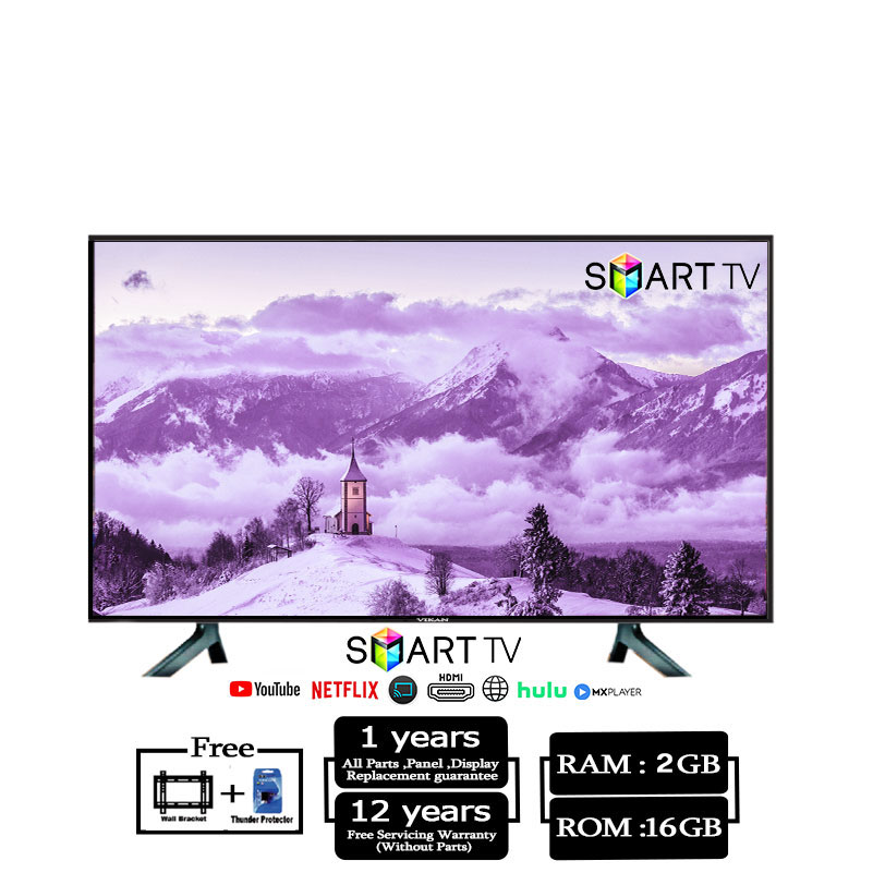 Vikan 50 '' 4K Tv Smart Android Wi-Fi 4k UHD Led Tv Ram 2 gb Rom 16 gb. 