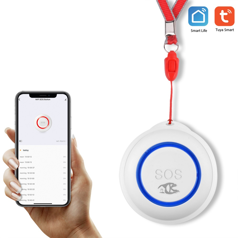 Tuya Smart Wifi emergency button one-key alarm call for help button for the elderly, intelligent scene linkage hot sell. 