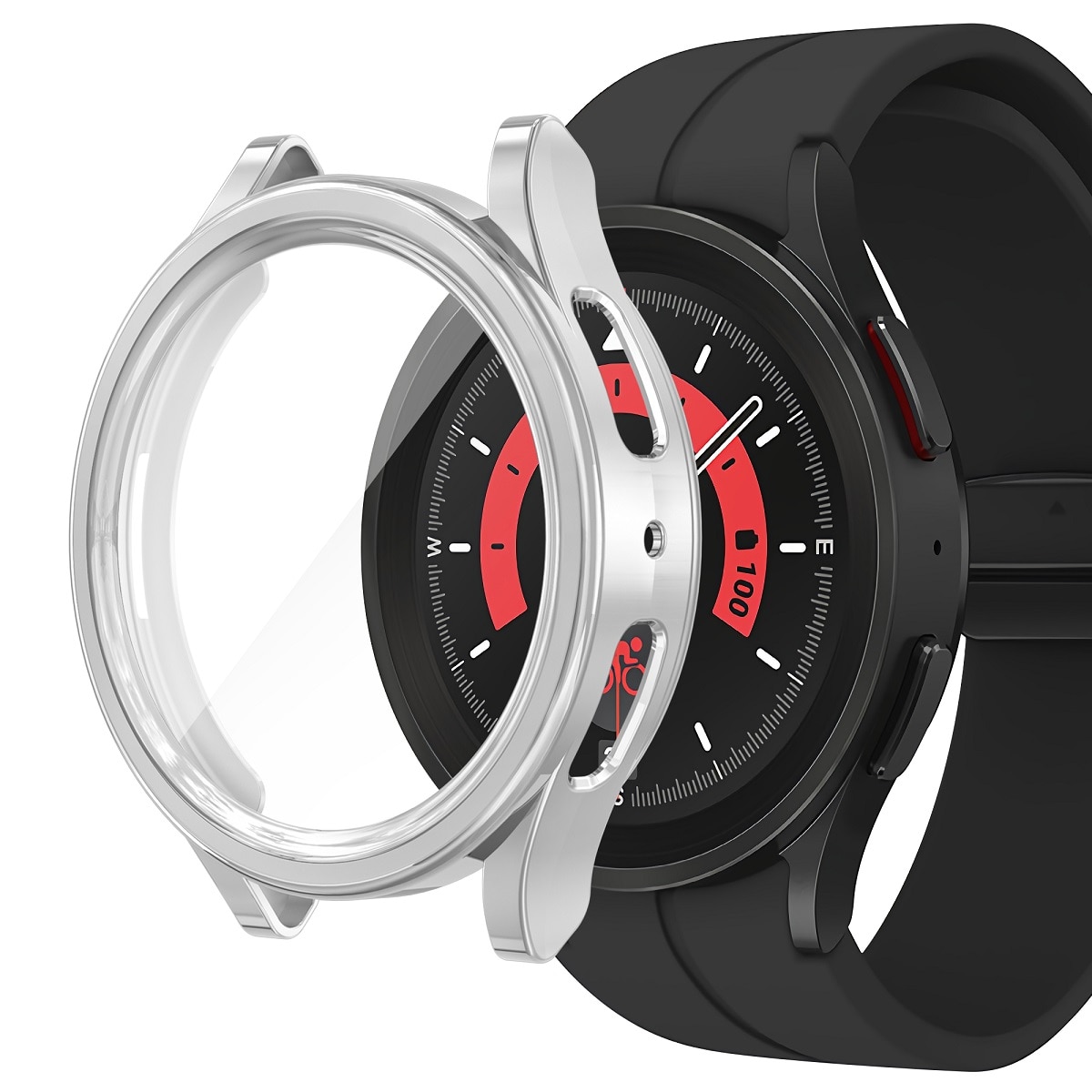 TPU Protective Case For Samsung Galaxy Watch 5 Pro 45mm Full Screen Protector Shell Bumper. 