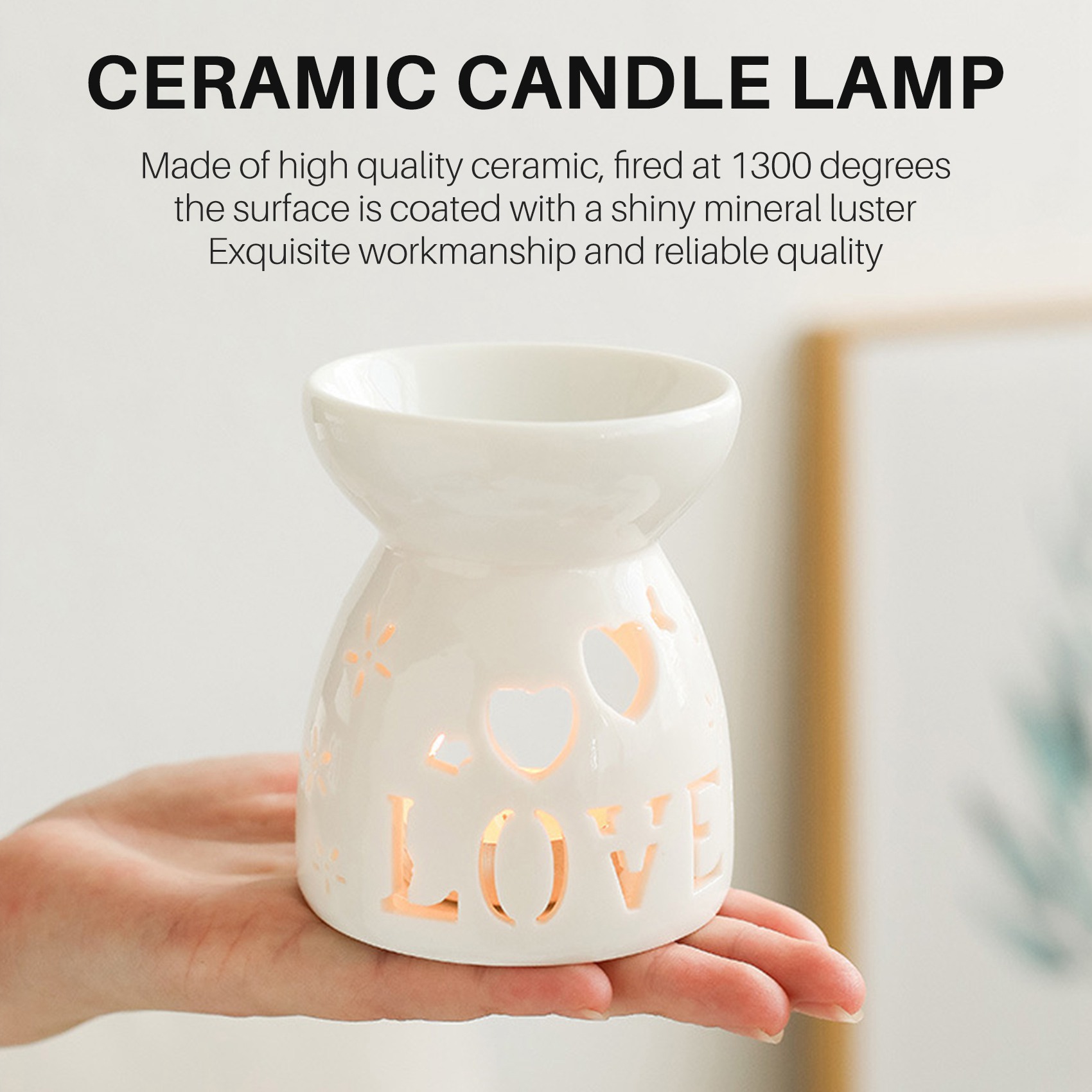Ceramic Diffuser Ceramic Essential Diffusers Aromatic Lamp -Love. 