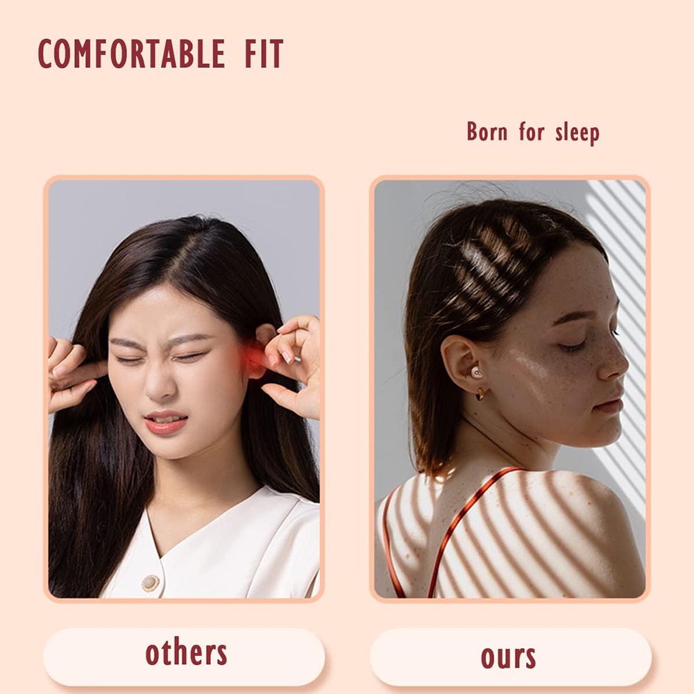 （NEW）Smallest Invisible Hidden Earbuds for Work Wireless Bluetooth Micro Mini Tiny Sleep Earbuds for Small Ears Noise Cancelling Ear Buds Sleepping Buds Invisible Earbud Cute. 