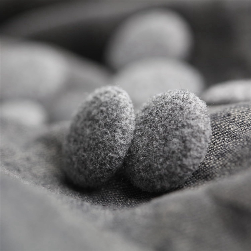 Fabric Cloth Covered Buttons with Metal Buttons for Blouses Sweaters Fabric Buttons Grey 25mm 10PCS