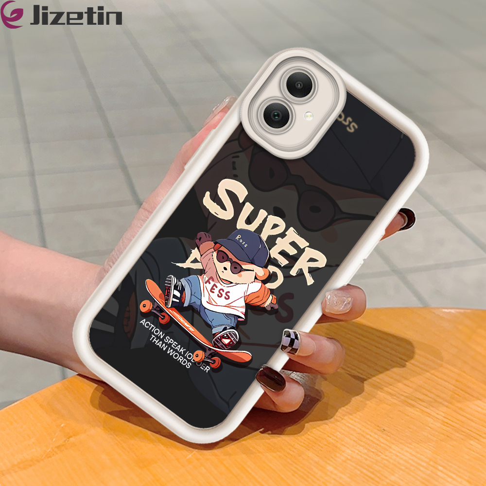 Jizetin for Samsung A05 Back Cover Skate Board Ladder Camera Soft Rubber Mobile Phone Case